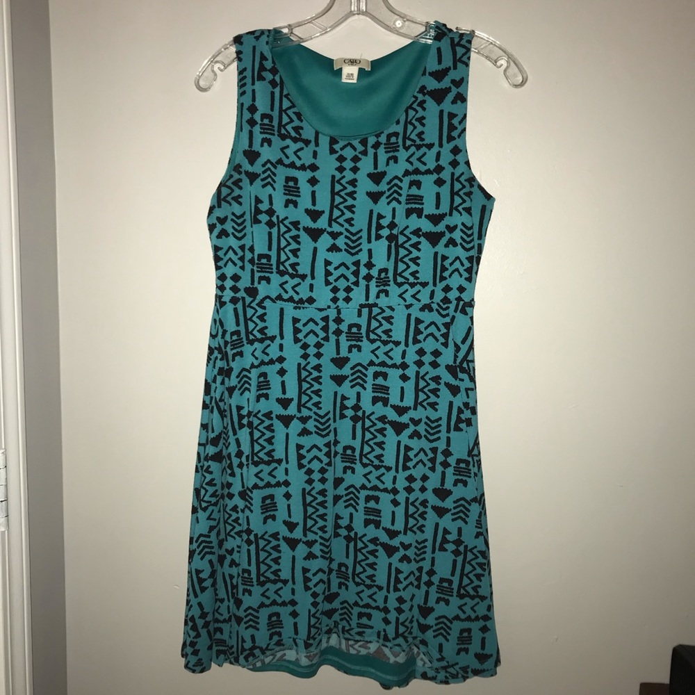 Blue pattern dress from Catos